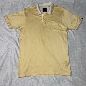 Raymond Light Yellow /White Supima Cotton Contemporary Fit Polo Size L (44cm)